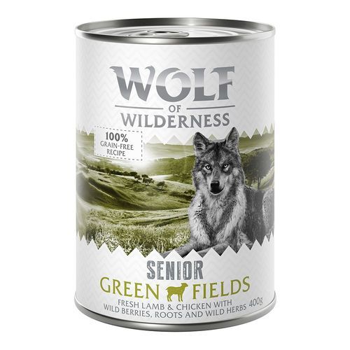 Wolf of Wilderness Senior 6 x 400 g - Green Fields - Lamb & Chicken