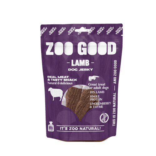 Dog Jerky - Lamb 80g - Hund - Hundgodis - Träningsgodis & belöningsgodis - ZOO GOOD - ZOO.se