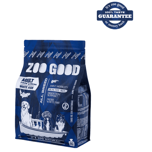 Dog White Fish Skin & Hair Adult All Breed 2 kg