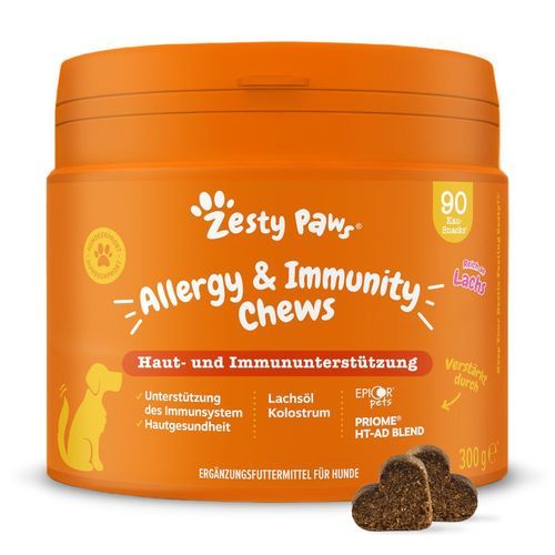 Zesty Paws Allergy & Immunity Chews med lax - 90 tuggtabletter