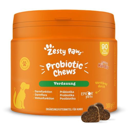 Zesty Paws Probiotic Chews pumpa - 90 tuggtabletter