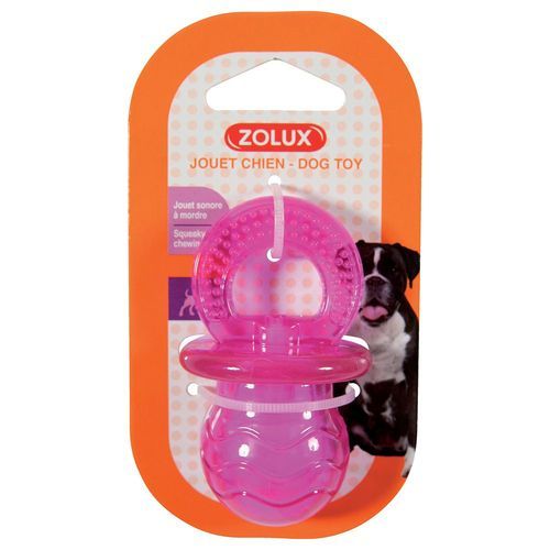 Zolux Pop napp hundleksak, rosa - L 4,5 x B 4,5 x H 7,7 cm