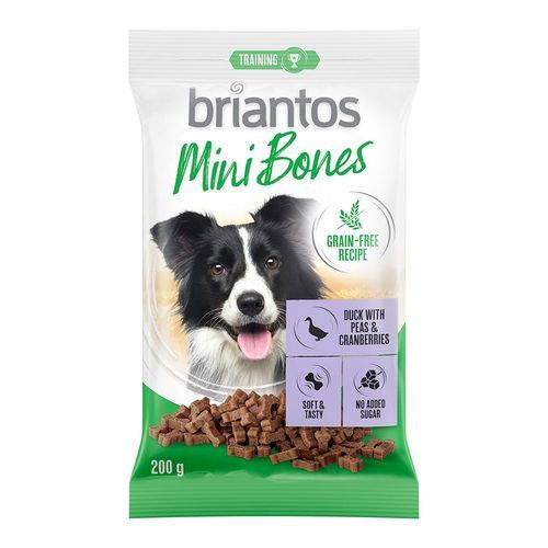200 g Briantos Mini Bones för hundar Grain Free - 200 g med lax, morötter och timjan