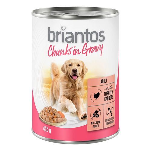 Ekonomipack: Briantos Chunks in Gravy 24 x 415 g - Kalkon & morötter