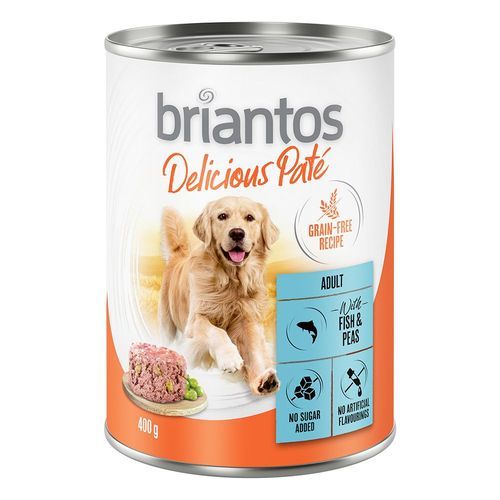 Ekonomipack: Briantos Delicious Paté 24 x 400 g - Fisk & ärtor