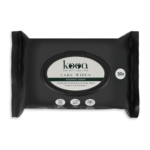 kooa Care Wipes - 50 st, doft av kokosnöt