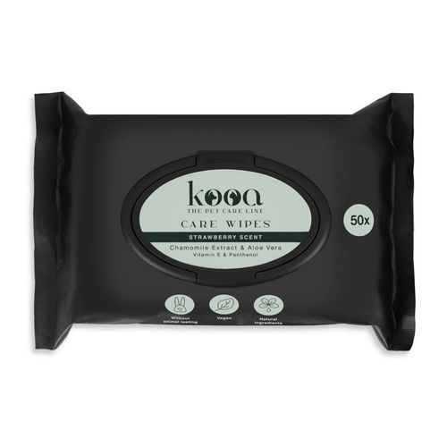 kooa Care Wipes - 50 st, jdoft av jordgubbe