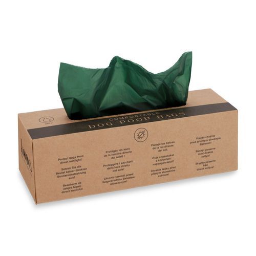 kooa komposterbara avföringspåsar i behållare - 1 box med 200 påsar