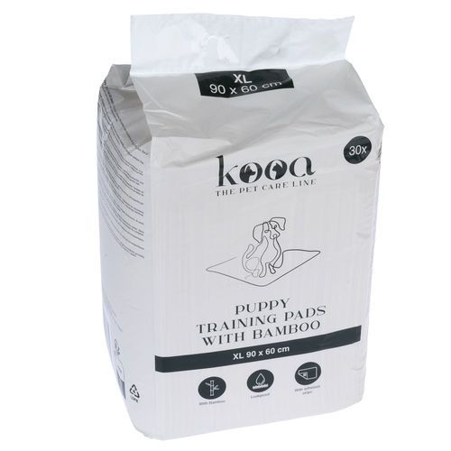 kooa träningsunderlag med bambu för valpar - X-Large: L 90 x B 60 cm, 30 st