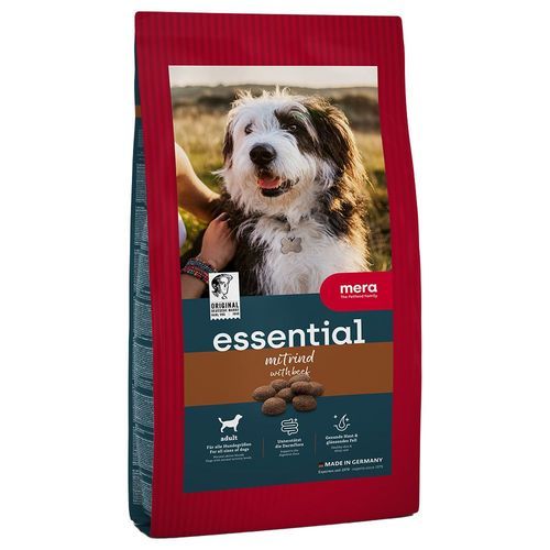 Ekonomipack: 2 x 12,5 kg Mera essential hundfoder - essential Adult Beef