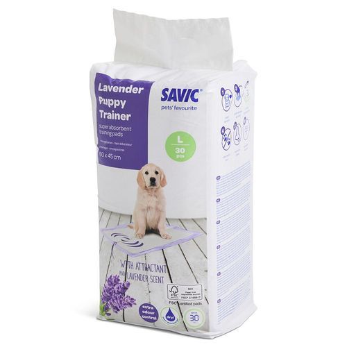 Savic Puppy Trainer Pads med lavendeldoft - Large: L 60 x B 45 cm, 30 st