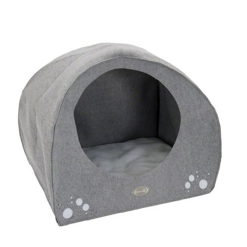 Hund-igloo av filt - B 95 x D 76 x H 79 cm